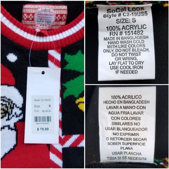 SoCal Look "Ugly" Christmas Sweater - Picture 2 of 4